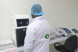 SALLE DE BIOLOGIE MOLÉCULAIRE (PCR CLASSIQUE). LECTEUR DE GEL